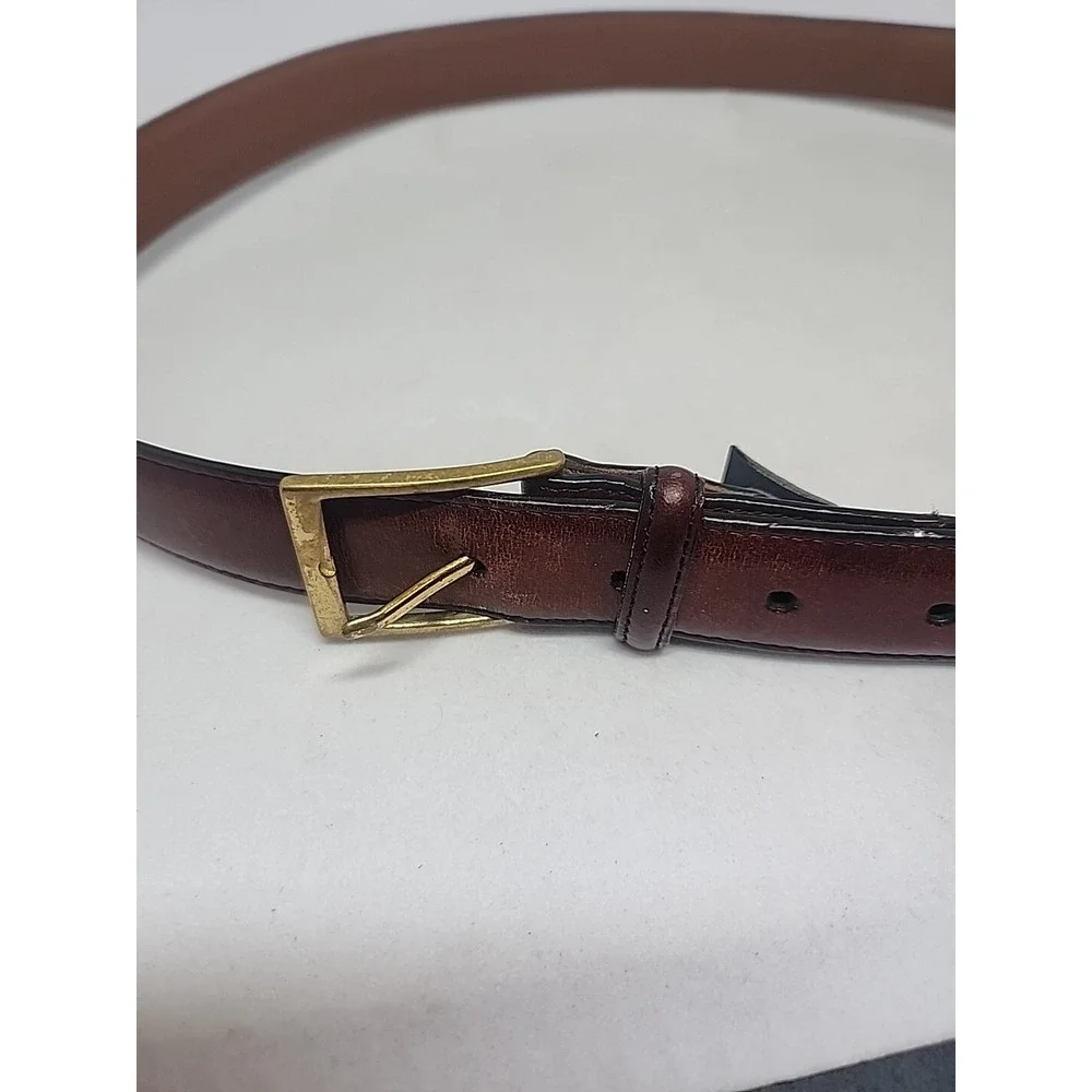 Brighton Belt Size 40 Vintage Anilina Glazed Cowhide Leather Mens Made in USA